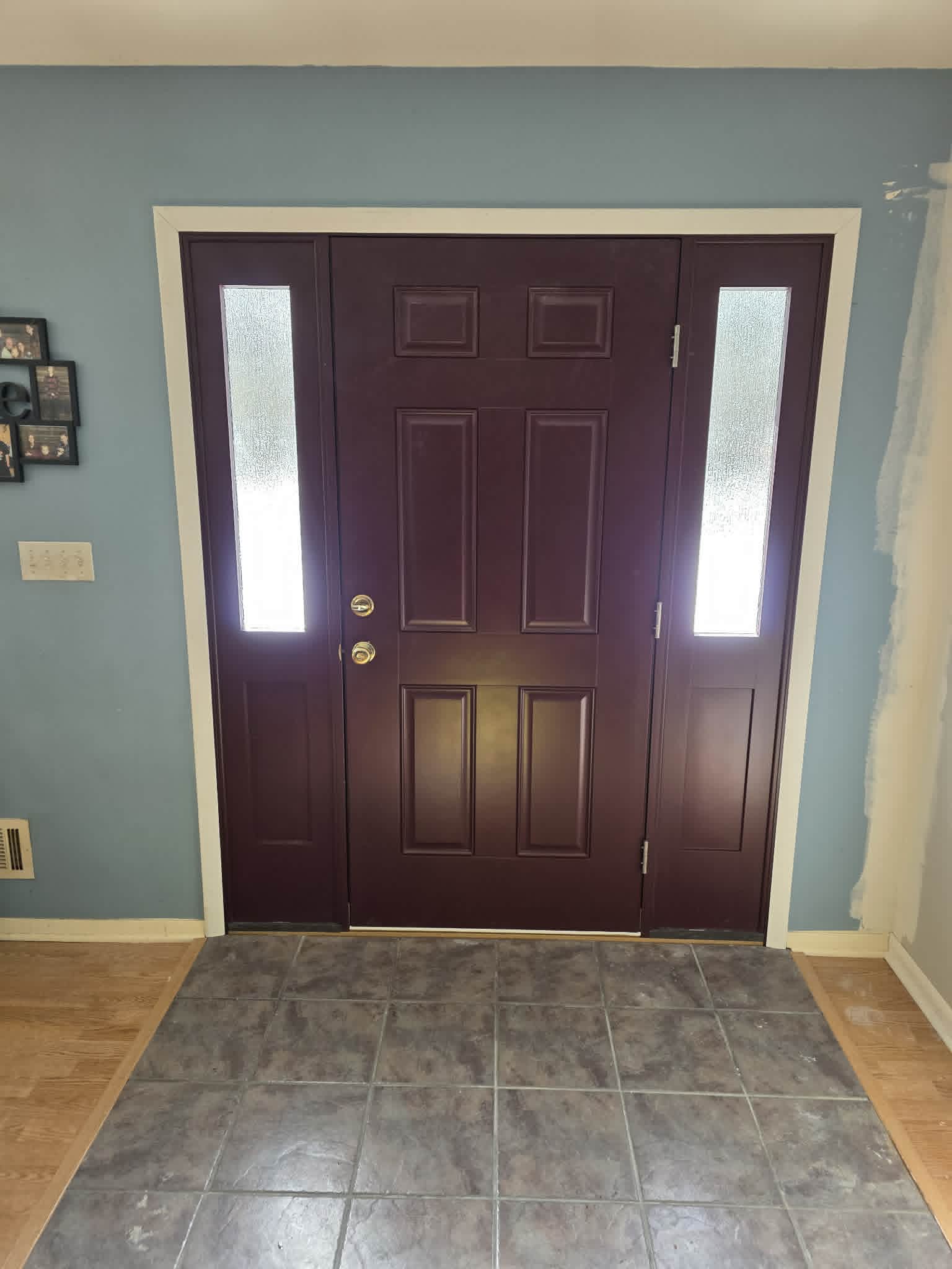 Front door install by Ocean County Exteriors